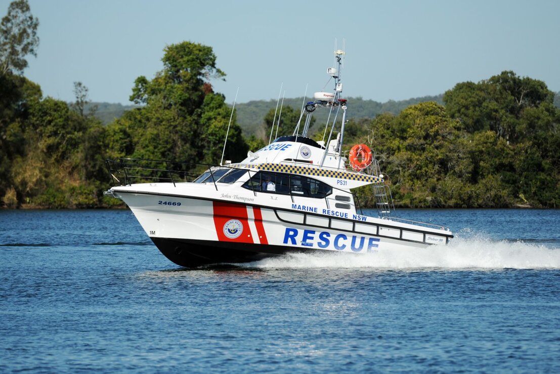 Marine rescue boat on the water